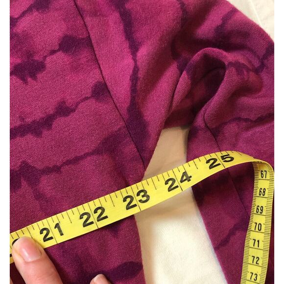 Athleta Sundown Pink & Purple tiedye sweatshirt  Oversized Modal/Poly/Lycra Med - Picture 9 of 9